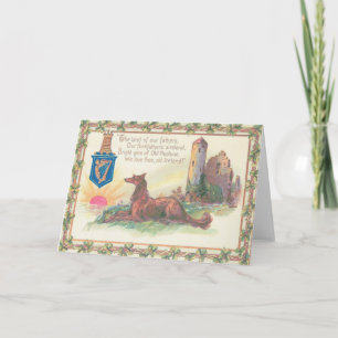 Hundeschloss Shamrock Harfe von Erin Sonne Karte
