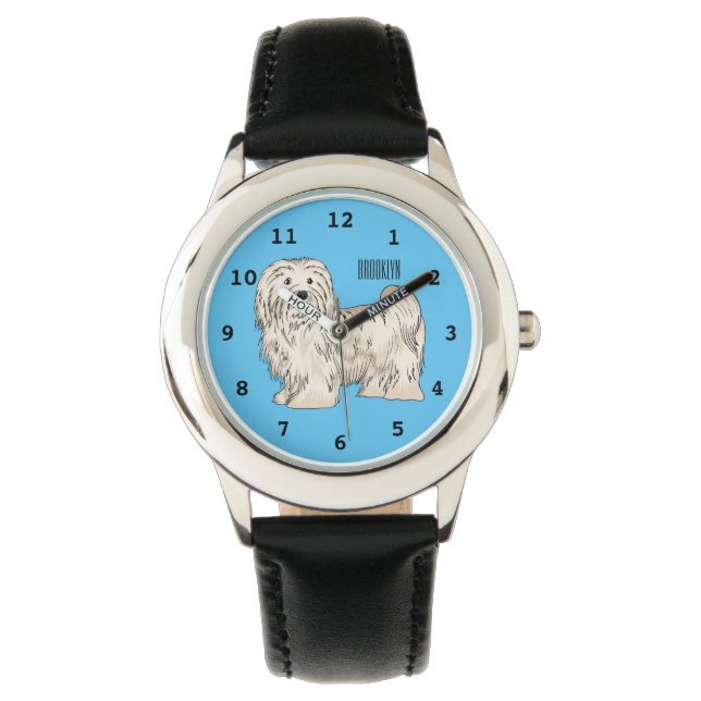 Hundeschmuck-Cartoon Armbanduhr (Vorderseite)