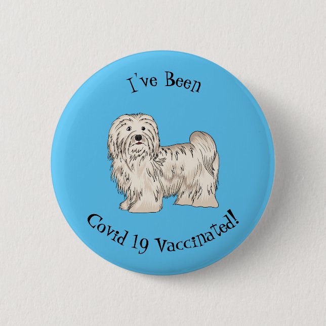 Hundeschmuck-Cartoon Button (Vorderseite)