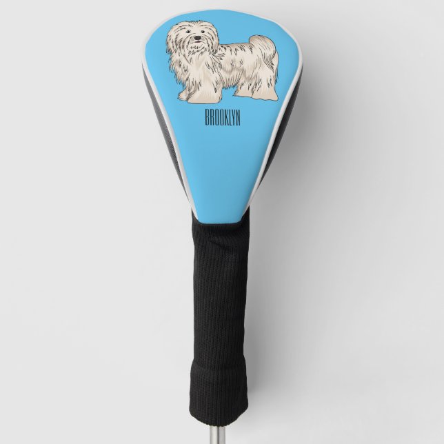 Hundeschmuck-Cartoon Golf Headcover (Vorderseite)