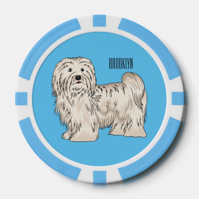 Hundeschmuck-Cartoon Pokerchips (Vorderseite)