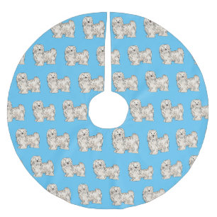 Hundeschmuck-Cartoon Polyester Weihnachtsbaumdecke