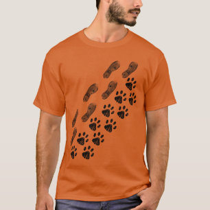 Hundeschuh drucken Hunde Hündchen Pfoten Welpengew T-Shirt