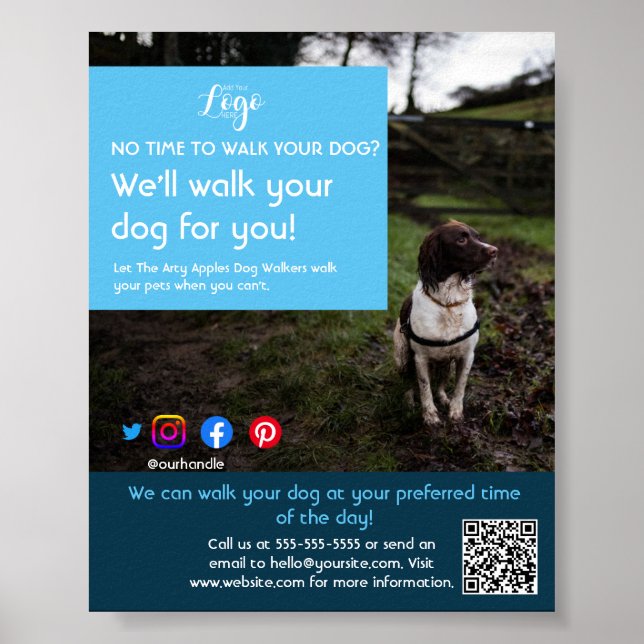 Hundeschuhling Haustier Pflegedienst Flyer Poster (Vorne)