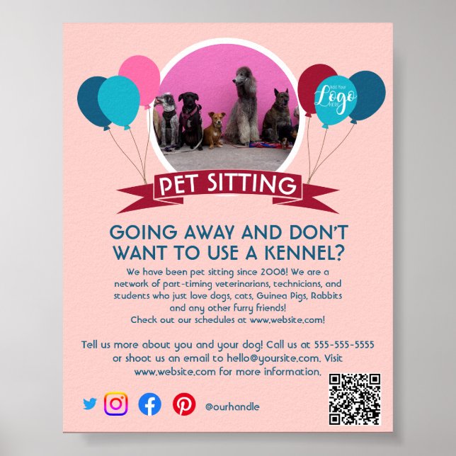 Hundeschuhling Haustier Pflegedienst Flyer Poster (Vorne)