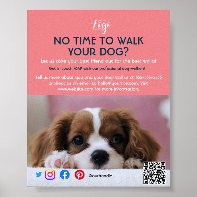 Hundeschuhling Haustier Pflegedienst Flyer Poster (Vorne)