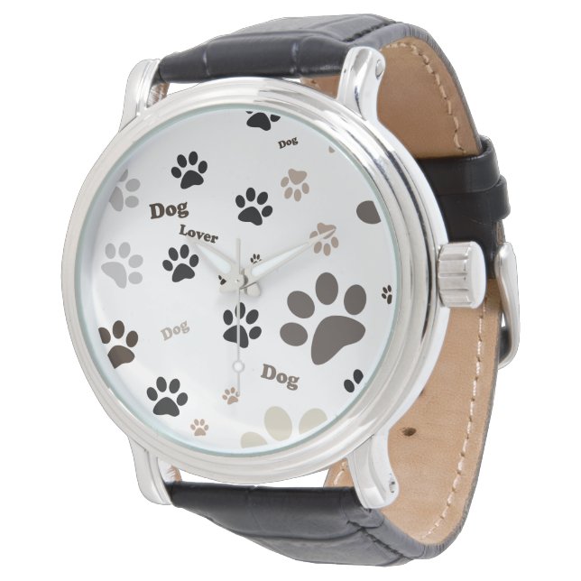 Hundeschuhr Armbanduhr (Schrägansicht)