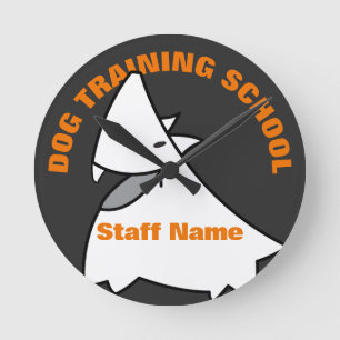Hundeschule Runde Wanduhr