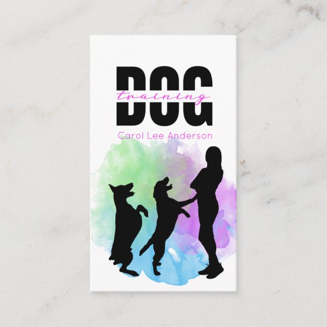 Hundeschulung / Hundeausbilder Visitenkarte (Vorderseite)