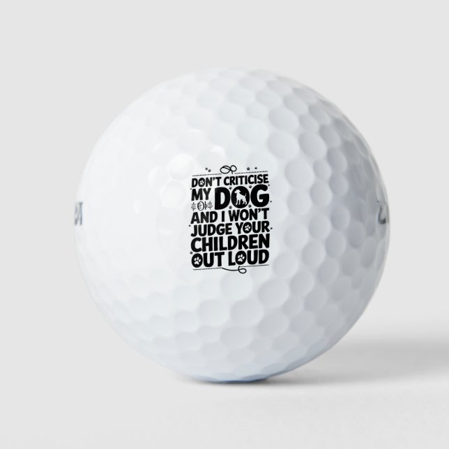 Hundeschutzwarnung Golfball (Vorderseite)