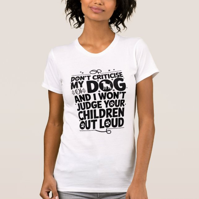 Hundeschutzwarnung T-Shirt (Vorderseite)