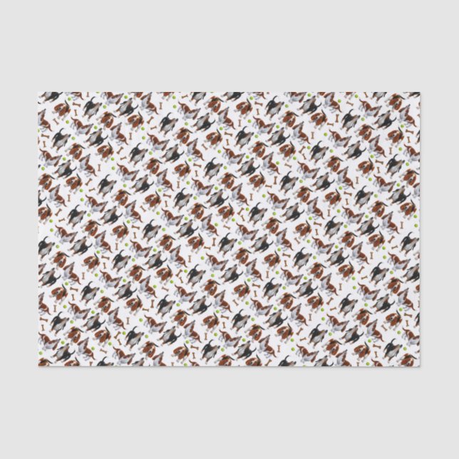 Hundeseidenpapier HeulensBasset Hound Seidenpapier (Vorderseite)