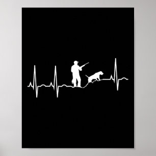 Hundeshirt der Jagd - Hound Hunter Heartbeat Poster