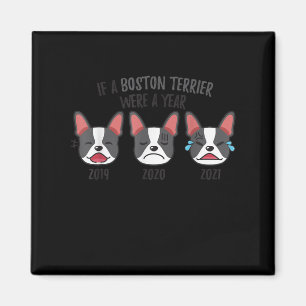 Hundeshirt, wenn eine Bostoner Terrier ein Jahr Sp Magnet