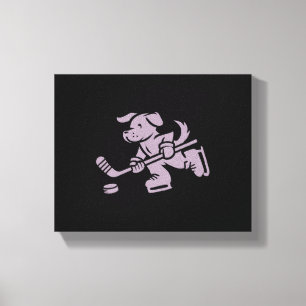 Hundesilhouette Golden Retriever Labrador Hockey Leinwanddruck