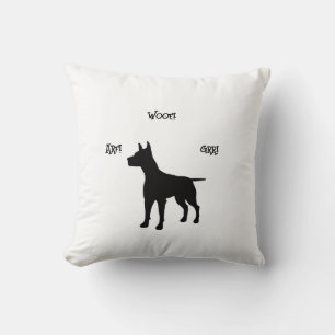 Hundesilhouette Wuff! Kissen