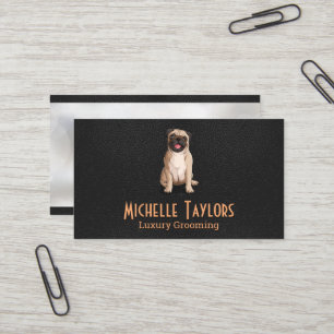 Hundesitze   Grooming   Leather Business Card Visitenkarte