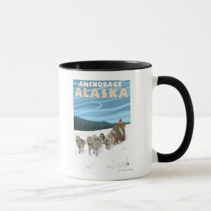 HundeSledding Szene - Anchorage, Alaska Tasse