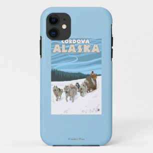 HundeSledding Szene - Cordova, Alaska iPhone 11 Hülle