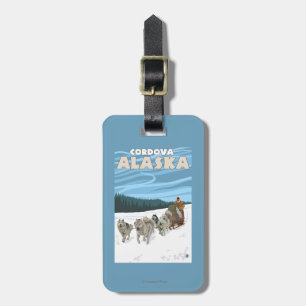 HundeSledding Szene - Cordova, Alaska Gepäckanhänger