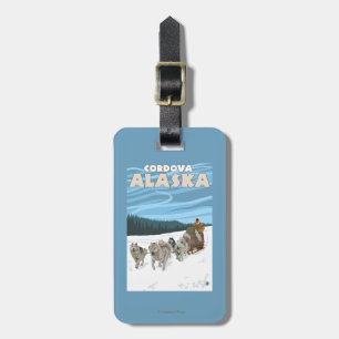 HundeSledding Szene - Cordova, Alaska Gepäckanhänger