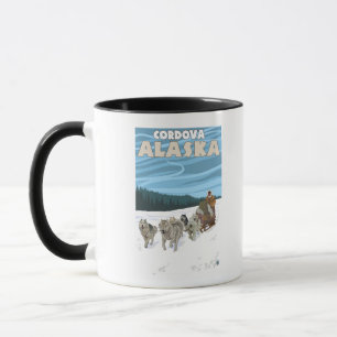 HundeSledding Szene - Cordova, Alaska Tasse