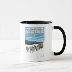 HundeSledding Szene - Denali Nationalpark, Alaska Tasse