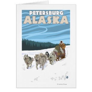 HundeSledding Szene - Petersburg, Alaska