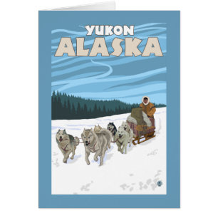 HundeSledding Szene - Yukon, Alaska
