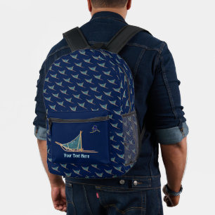 Hundeslitten - Türkis Bedruckter Rucksack