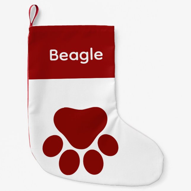 Hundesocken Maßgeschneiderte Hundesocken - Put Y Kleiner Weihnachtsstrumpf (Vorderseite)