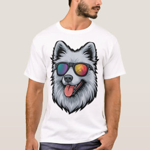 Hundesonnenbrille Berg Sonnenuntergang Reflexion T-Shirt