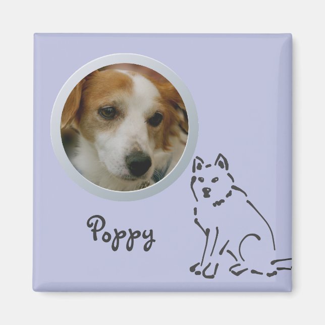 Hundespeicher Hinzufügen eines Fotos Magnet (Vorne)