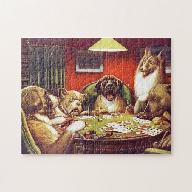 Hundespielkartepuzzlespiel (Horizontal)