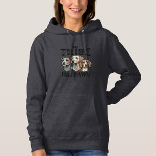 Hundestamm hat Pfoten Vintage Gravur Design_1 Hoodie