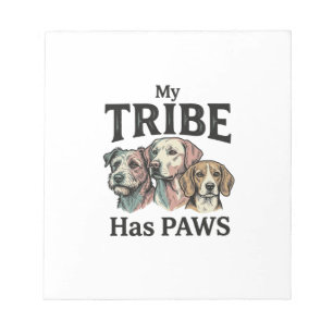 Hundestamm hat Pfoten Vintage Gravur Design_1 Notizblock