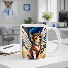 Hundesteampunk-Flügel Kaffeetasse