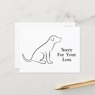 Hundesympathie Es tut uns leid um deinen Verlust Postkarte