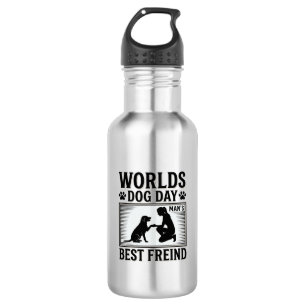 Hundetag Manns Bester Freund Vintage Edelstahlflasche