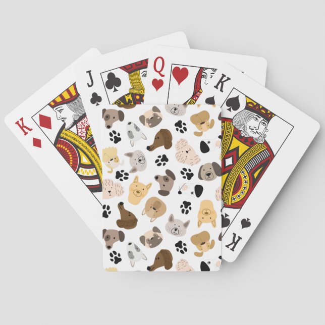Hundetage - Muster für Hunde und Hunde Spielkarten (Rückseite)