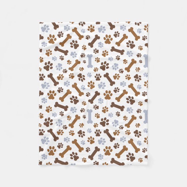 Hundetatze druckt Muster Fleecedecke (Vorderseite)