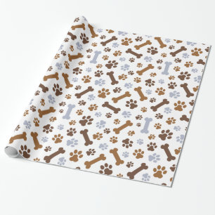 Hundetatze druckt Muster Geschenkpapier