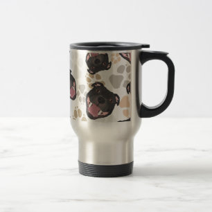 Hundetatzenmuster Staffordshire-Bullterrier Reisebecher