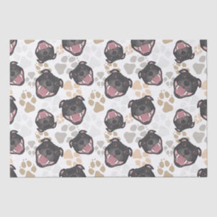 Hundetatzenmuster Staffordshire-Bullterrier Seidenpapier