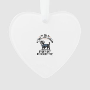 Hundetherapie-Shirt Vintage graviertes Hunde-Liebh Ornament