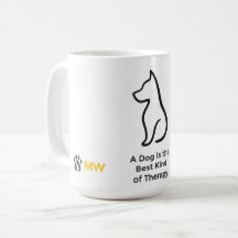 Hundetherapie-Tasse – Minimalistische Pet-Linienku