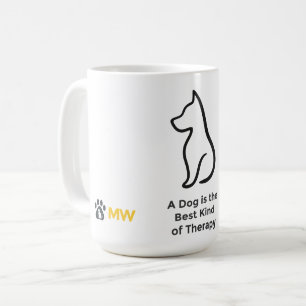Hundetherapie-Tasse – Minimalistische Pet-Linienku Kaffeetasse