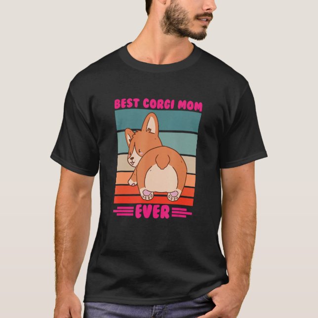 Hundetier die beste Corgamenmutter aller Zeiten T-Shirt (Vorderseite)