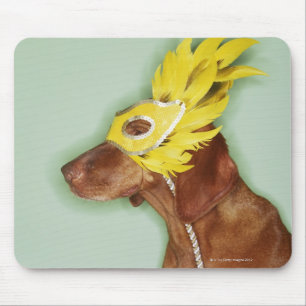 Hundetragende Maske Mousepad