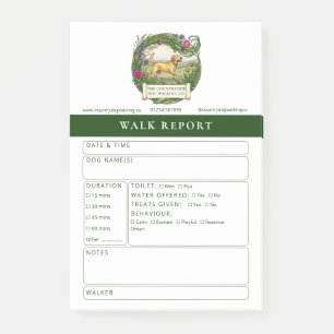 Hundetrainer-Feedback-Berichtsformular Labrador Post-it Klebezettel